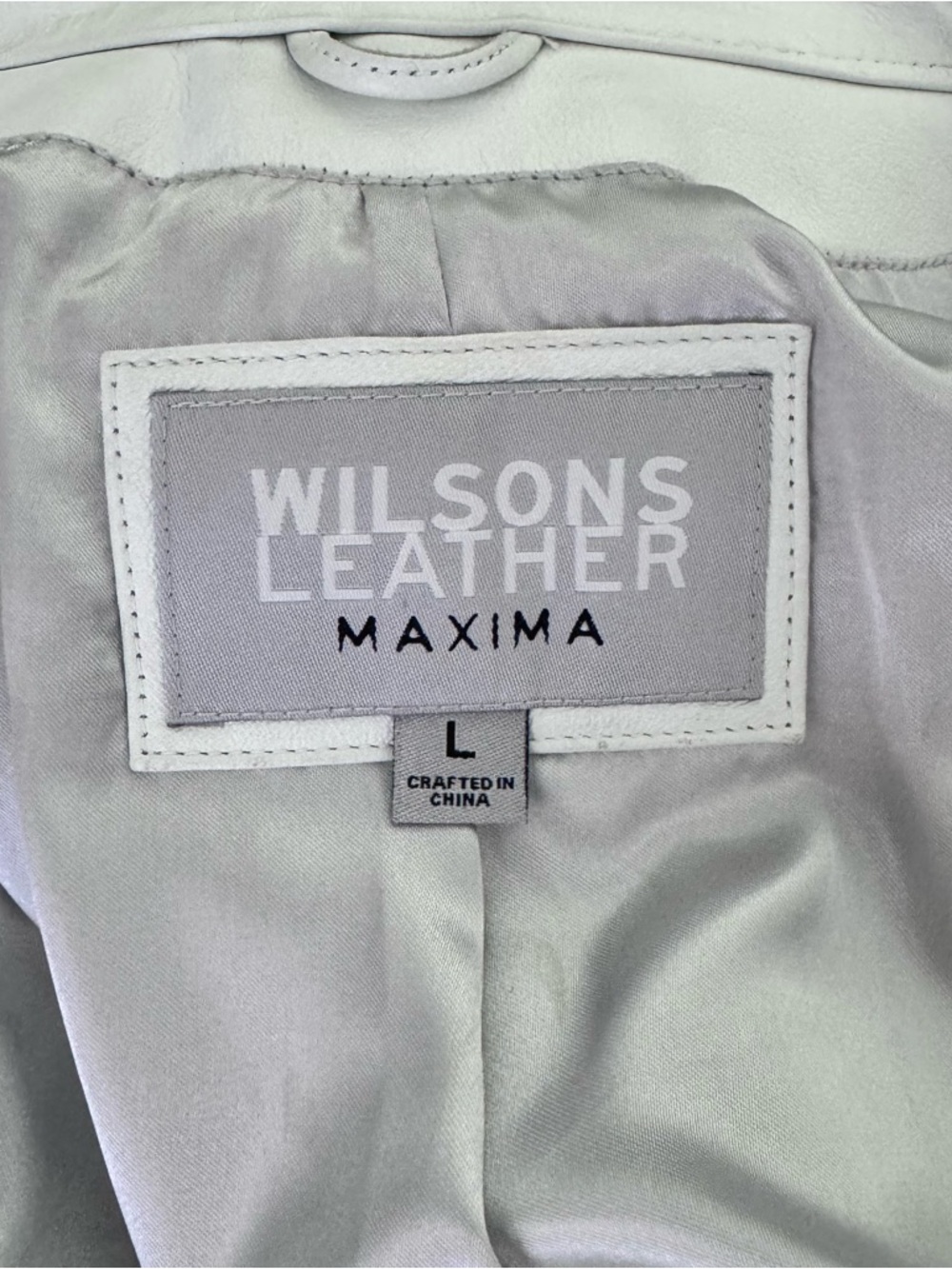 Wilsons Leather Maxima White Genuine Leather Jacket Size Large - Picture 8 of 10